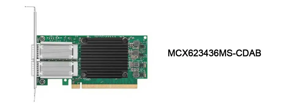 Kartu Adaptor En Nvidia MCX623436an-Cdab Connectx-6 Dx, 100gbe, Ocp3.0, dengan Manajemen Host, Dual-Port Qsfp56, Pcie 4.0 X16, Tanpa Kripto, Sekrup Jempol (Tarik Tab) 0