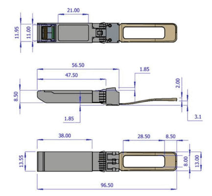 40GbE DDMI Mellanox Optical Transceiver QSFP+ 850nm MMA1B00-B150D MPO SR4 hingga 150m