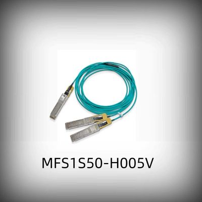 Kabel Mellanox AOC Low Latency MFS1S00-H020E Kabel Splitter Ethernet 200GbE hingga 2x100GbE 20m