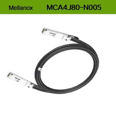 Kabel DAC Mellanox MCA4J80-N005 Kabel Tembaga Aktif IB Twin Port NDR 800Gb/s OSFP 5 meter