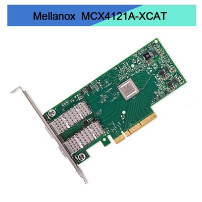 MCX4121A-XCAT ConnectX-4 Lx EN Kartu Jaringan Mellanox 10GbE Dual Port SFP28 PCIe3.0 X8