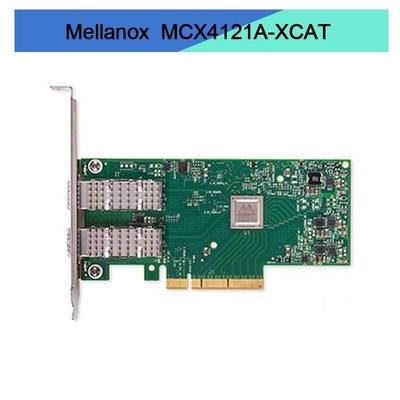 MCX4121A-XCAT ConnectX-4 Lx EN Kartu Jaringan Mellanox 10GbE Dual Port SFP28 PCIe3.0 X8