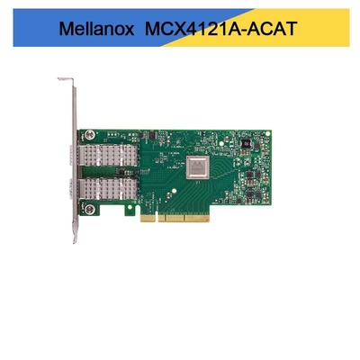 Mellanox ConnectX-4 Lx EN 25GbE Dual Port SFP28 PCIe3.0 X8 Kartu Antarmuka Jaringan MCX4121A-ACAT