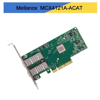 Mellanox ConnectX-4 Lx EN 25GbE Dual Port SFP28 PCIe3.0 X8 Kartu Antarmuka Jaringan MCX4121A-ACAT