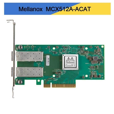 MCX512A-ACAT Mellanox ConnectX-5 EN Kartu Antarmuka Jaringan 10/25GbE Dual Port SFP28