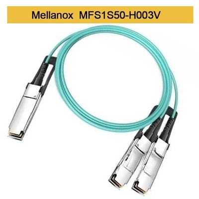 MFS1S50-H003V Kabel Aoc 200GbE Ke 2x100GbE Kabel QSFP56 Ke 2xQSFP56 MMF Mellanox AOC