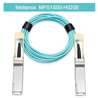 Kabel Mellanox AOC Low Latency MFS1S00-H020E Kabel Splitter Ethernet 200GbE hingga 2x100GbE 20m