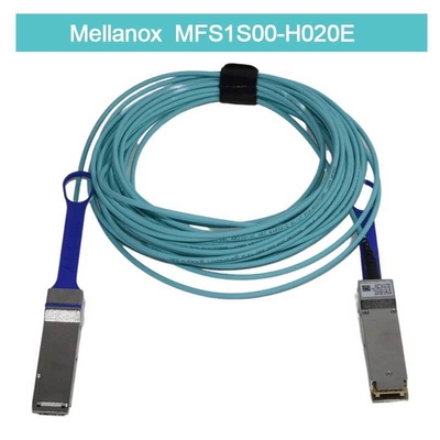 Kabel Mellanox AOC Low Latency MFS1S00-H020E Kabel Splitter Ethernet 200GbE hingga 2x100GbE 20m