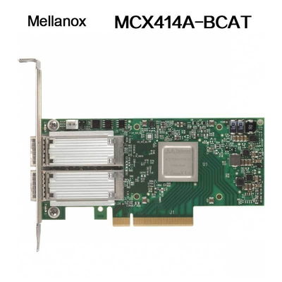Kartu Antarmuka Jaringan Nvidia 900-9X426-0054-Sq0 MCX414A-BCAT ConnectX-4 En, Dual-Port Qsfp28 40/56Gbe, PCIe3.0 X8, Braket Tinggi