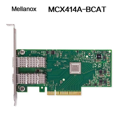 Kartu Antarmuka Jaringan Nvidia 900-9X426-0054-Sq0 MCX414A-BCAT ConnectX-4 En, Dual-Port Qsfp28 40/56Gbe, PCIe3.0 X8, Braket Tinggi