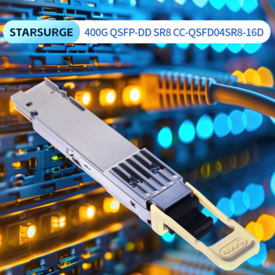 Modul Transceiver Optik Qsfp-Dd Sr8 400g Kecepatan Tinggi untuk Pusat Data 400g Qsfp-Dd Sr8 Transceiver Optik