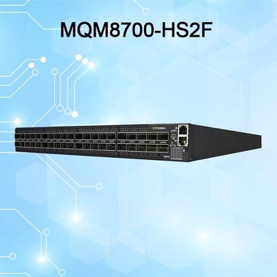 920-9b110-00rh-0m0 Mellanox Mqm8700-HS2r Quantum Hdr Infiniband Switch 40 Qsfp56 Port Tingkat Transmisi 10/100/1000Mbps