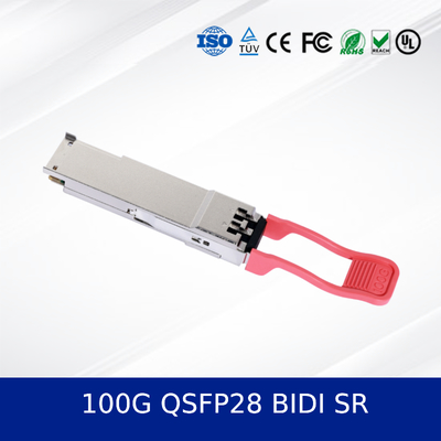Modul Transceiver Optik 100G QSFP28 BIDI SR Desain Dual-Wavelength Berdaya Rendah Kepadatan Tinggi