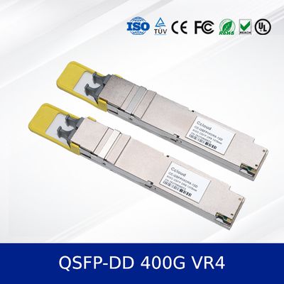 Modul Transceiver Optik 400G QSFP-DD VR4 Jangkauan 50m, PAM4, CMIS 5.0