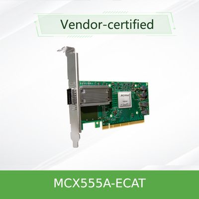 Mellanox Kartu Jaringan VPI Mellanox 100gbe Kartu Adaptor Nic MCX555A-ECAT ConnectX-5 EDR 100GbE