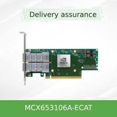MCX653106A-ECAT Mellanox 100gb Nic ConnectX- 6 VPI Hdr100 Edr Ib Dual Port