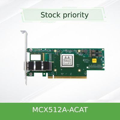 MCX512A-ACAT Mellanox Connectx 5 Dual Port 10 25gbe Sfp28 EN Kartu Adaptor PCIe 3.0 X8