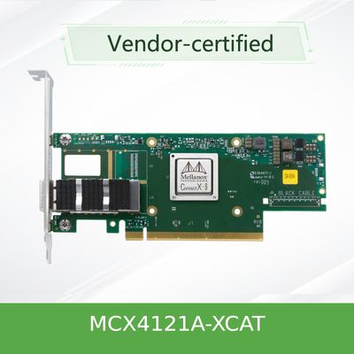 MCX4121A-XCAT Mellanox Network Card 25Gb/S SFP28 QSFP28 Latensi Rendah Fleksibel