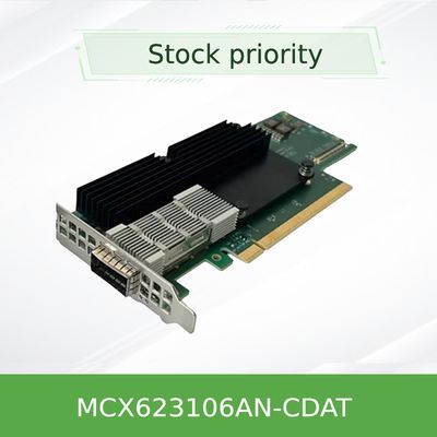 QSFP56 Mellanox Ethernet Adapter NIC ConnectX-6 Dx EN 100GbE Kartu Jaringan MCX623106AN-CDAT