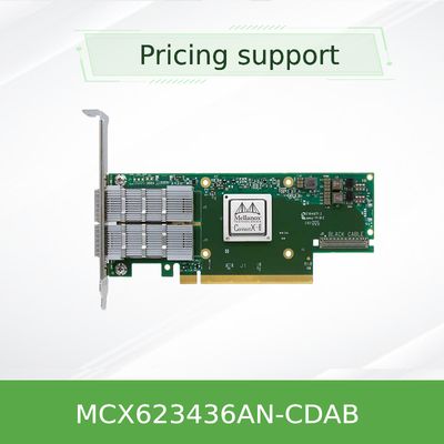 Kartu Adaptor En Nvidia MCX623436an-Cdab Connectx-6 Dx, 100gbe, Ocp3.0, dengan Manajemen Host, Dual-Port Qsfp56, Pcie 4.0 X16, Tanpa Kripto, Sekrup Jempol (Tarik Tab)