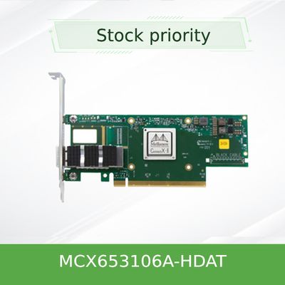 MCX653106A-HDAT Kartu Jaringan Mellanox 200Gb/S 4*50Gb/S Port Ethernet