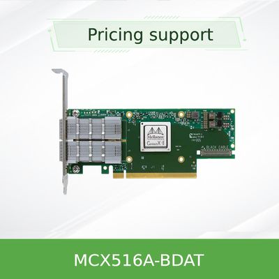 Kartu Adaptor Jaringan ConnectX-5 Ex EN Mellanox MCX516A-BDAT 40GbE 2x Port QSFP28 4.0 X16