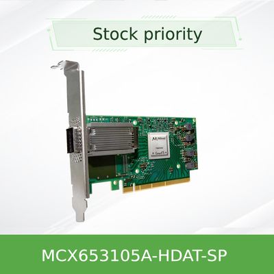 Mellanox ConnectX-6 MCX653105A-HDAT-SP VPI Port Tunggal HDR 200Gb/s InfiniBand & Kartu Adaptor Ethernet, PCIe 3.0/4.0 x16