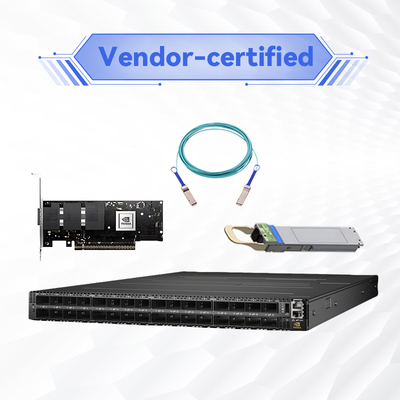 Mellanox switch jaringan MQM9790-NS2F ((920-9B210-00FN-0D0) Quantum-2 NDR 64 X 400Gb/S Port 32 OSFP Cages Power-To Connector yang tidak dikelola P2C