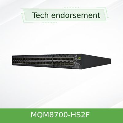 MQM8700-HS2F Mellanox Network Switch Mempercepat Aplikasi HPC Dan AI