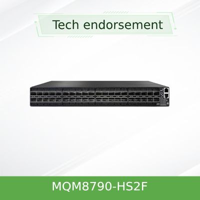 MQM8790-HS2F(920-9B110-00FH-0D0) HDR Mellanox Infiniband Switch jaringan dengan 40 Port QSFP56, 2 Catu Daya AC