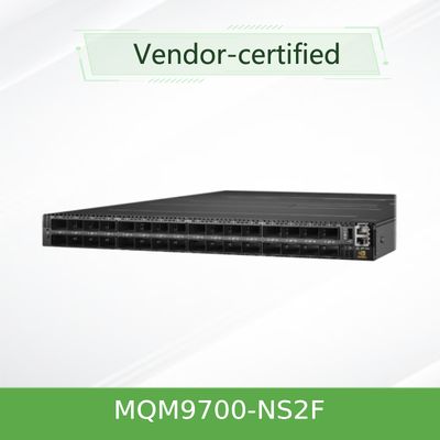 Infiniband MQM9700-NS2F ((920-9B210-00FN-0M0) Mellanox Network Switch 400G 16,8 Tbps Untuk Server