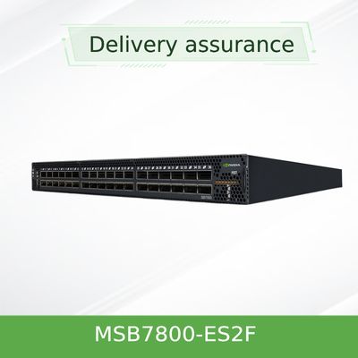 MSB7800-ES2F Jaringan IB Mellanox 100gb Sakelar Kecepatan Tinggi Di Pusat Tanggal