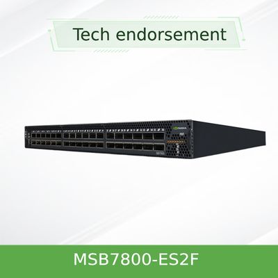 MSB7800-ES2F Mellanox Infiniband Beralih EDR 36 Port Manajemen Tanpa Pemblokiran