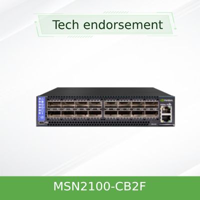 MSN2100-CB2F Mellanox Network Switch Berbasis Spektrum 1001U Open Ethernet Dengan Kartu Mellanox