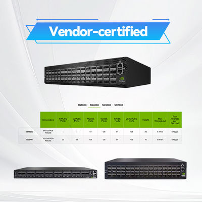 Sakelar Jaringan Mellanox Open 2U 100GbE MSN4600-CS2FC Dengan Cumulus Ethernet