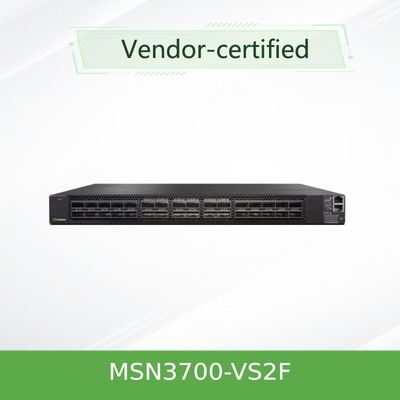 MSN3700-VS2F 200GbE Mellanox Sakelar Jaringan SN3000 1U Pemasangan Rak