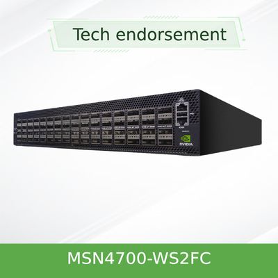 Spectrum-3 Terbuka Ethernet Mellanox Sakelar Jaringan 400GbE 1U MSN4700-WS2FC