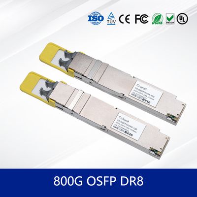 Modul Transceiver CC-OSFP08DR8-12D OSFP 800G Kecepatan Tinggi 112 DR8 untuk Pusat Data