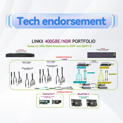 MFS1S00-H020V(980-9I45T-00H020) Kabel Mellanox Aoc Ethernet 200GbE QSFP56 Kabel Optik Aktif Kabel infiniband