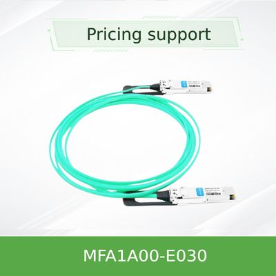 Kabel QSFP Mellanox AOC berbasis VCSEL MFA1A00-E030 IB EDR Hingga 100Gb/S