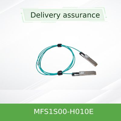 Nvidia Mfs1s00-Hxxxv 200GB/S Qsfp56 Mmf Aoc Mfs1s00-H010e Kabel Optik Aktif, hingga 200gbps, Qsfp56 ke Qsfp56