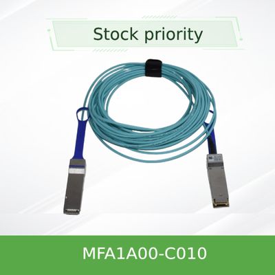 100GbE LSZH Mellanox QSFP28 Kabel Optik Aktif AOC MFA1A00-C010 10m