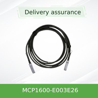 MCP1600-E003E26 Langsung Pasang Kabel Tembaga InfiniBand EDR Hingga 100Gb/S QSFP28 3m Hitam 26AWG
