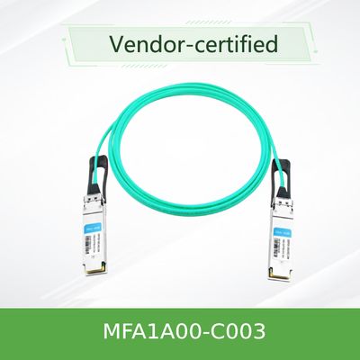 QSFP LSZH Mellanox AOC Kabel Optik Aktif MFA1A00-C003 100GbE 3m