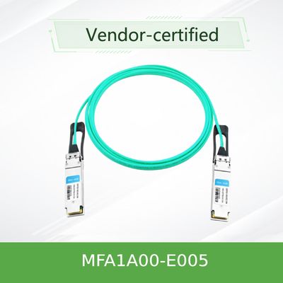 MFA1A00-E005 Kabel Optik Aktif InfiniBand EDR Hingga 100Gb/S QSFP LSZH 5m kabel Mellanox AOC