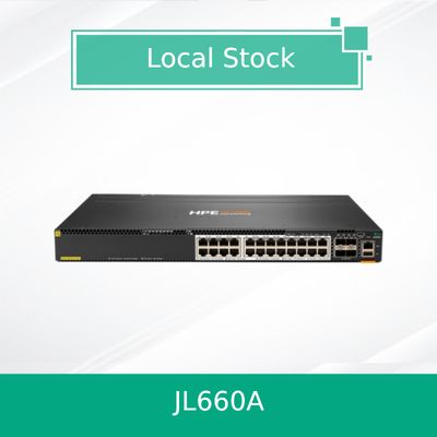 Sakelar Hpe Aruba Networking Cx 6300m 24 Hpe Smart Rate Poe dan 4 SFP56 (JL660A)