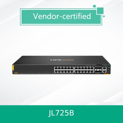 100% Produk Asli Hpe Aruba Networking Cx 6200f 24G Kelas-4 Poe 4SFP+ 370W Switch (JL725B)