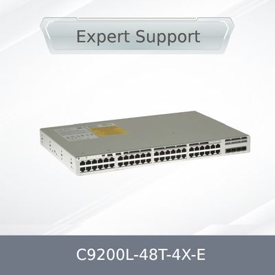 Sakelar jaringan C9200L-48T-4X-E asli baru, L3, dikelola, 48 x 10/100/1000 + 4 x 10 gigabit SFP + (uplink)