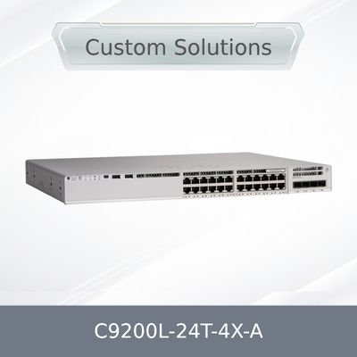 Sakelar Cisco C9200L-24t-4X-a Catalyst 9200L 24-Port 4X 1g Snmp Stackable Qos Lacp Cisco Baru Asli C9200L-24t-4X-a