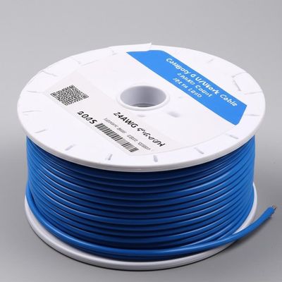Category 6 U/UTP Network Cable with 24AWG Solid Conductors 4 Pair Count and 305 m Length for High-Speed Data Transmission